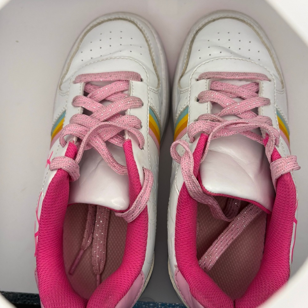 Heelys Kama HKC White Rainbow Pink Skate Shoes Girls Youth 3 Womens 4 H016-0128 - Picture 4 of 10